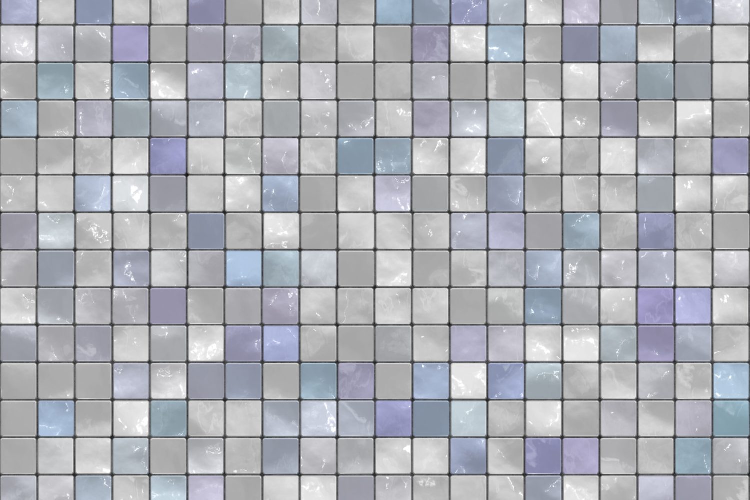 A wall of ceramic mosaic tile